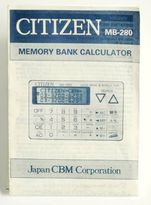 Citizen MB-280 Manual
